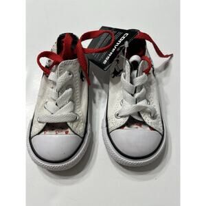 Converse Unisex Pepe Le Pew Sneakers White Black Red Size 5 Infant NWT